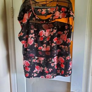 Torrid Floral mesh shirt